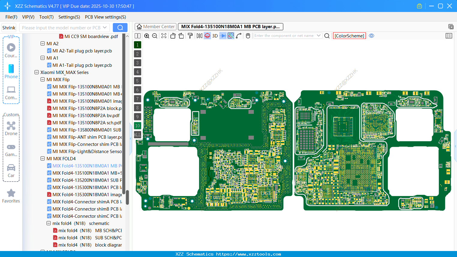 Xiaomi MIX Fold4-135100N18M0A1 MB PCB Layer